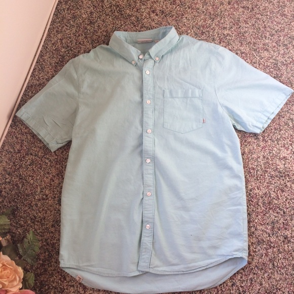vans blue button up